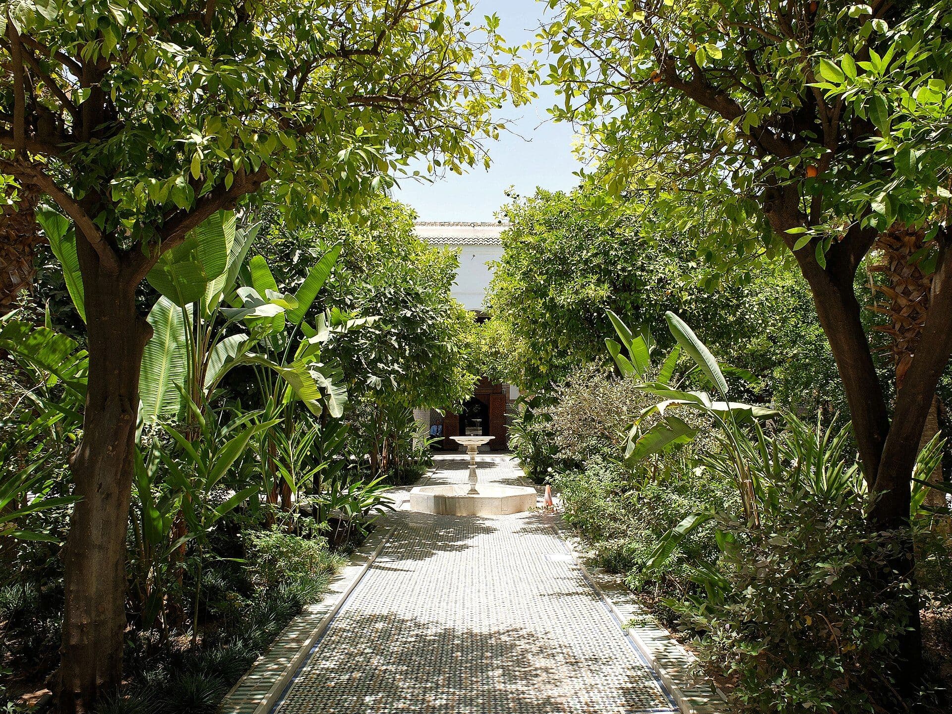 Courtyard of a riad in the medina of Marrakesh